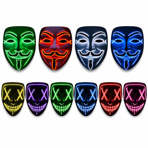 Neon stitches led - neon, mask