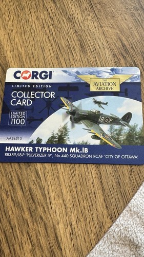Corgi hawker typhoon 1b - typhoon, mk.1b
