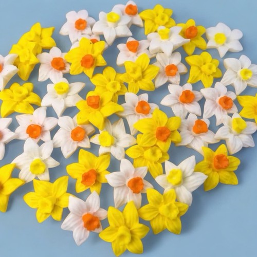 Edible mixed daffodils fondant - edible,