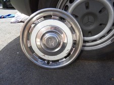 Rolls Royce Silver Shadow 1 2 I II Vented Wheel Hub Cap Disk white Trim Cover