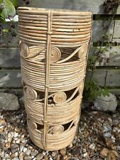 VINTAGE bamboo umbrella stand holder basket mid-century