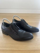 LANVIN Textured & Smooth Leather Derby Shoes Size 7