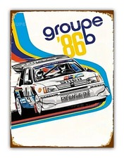Retro Style Peugeot 205 Groupe B Rally Car Metal Garage Sign Bedroom Den Shed