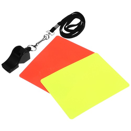 Red yellow cards referee - yellow,