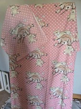 Vintage 1980s Snatch Dog Bear Duvet Cover Set Pink Polkadot Bedding Cover Single
