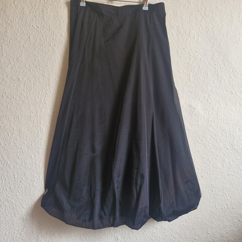 Black maxi skirt 14r - skirt, puff