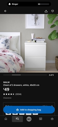 Ikea malm bedside table - malm,