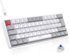 TECURS 60% Mechanical Keyboard，Wired Gaming Keyboard, LED Backlit,Blue Switch