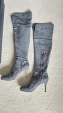 Sergio Rossi grey suede boots, size 40
