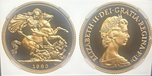 1980 gold sovereign proof - 1980, ngc