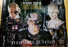 Star Trek First Contact Poster 1996, Official, Landscape, 34 inches x 24 inches