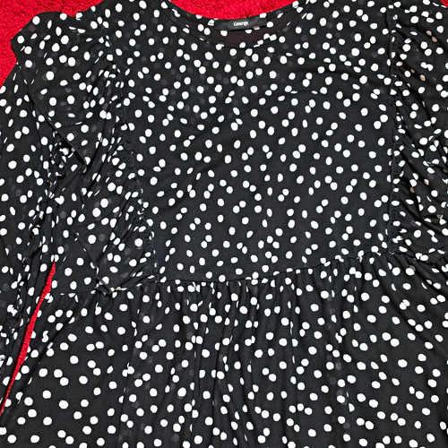 George black white polka dot - white,