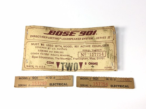 Bose 901 series sticker - bose,