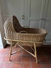 Vintage Wicker Rattan Baby Moses Basket