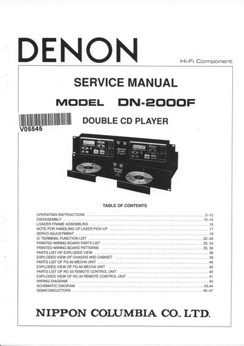 Service manual for - , denon