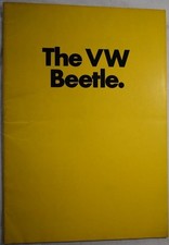 THE VW BEETLE 1973 Brochure. Classic Volkswagen Original Air Cooled
