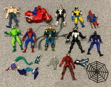 ToyBiz Spiderman Marvel Comics Action Figure Bundle Vintage Venom Carnage Doc