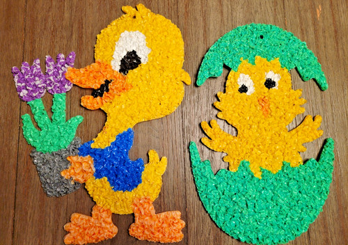 Lot melted plastic - of, 2