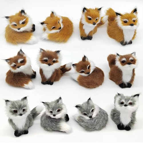 Simulation mini fox model cute - model,