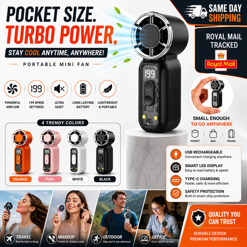 Portable fan mini turbo - mini, usb