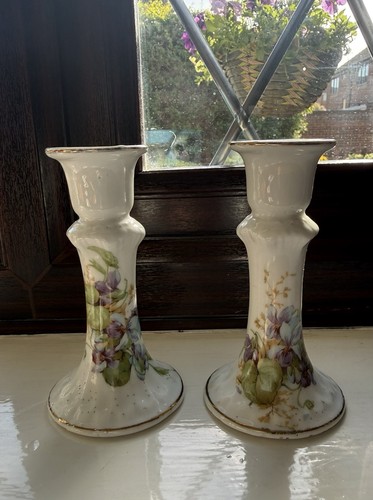 Pretty china candlesticks with - pretty,