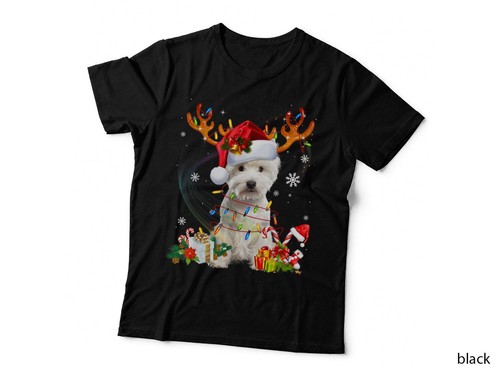Westie reindeer christmas - westie,