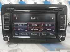 VW Touran Radio 6 Disk CD Player / Stereo Head Unit 3C8 035 195 - WITH CODE