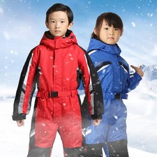 Waterproof One Piece Ski Suit Girls Jumpsuit Snowsuit Kid Ski Tracksuit Clothes