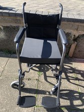 Aidapt VA171HAM Steel Compact Transit Wheelchair - Grey, Can Post