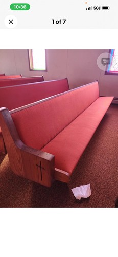 Four solid oak - church, pews