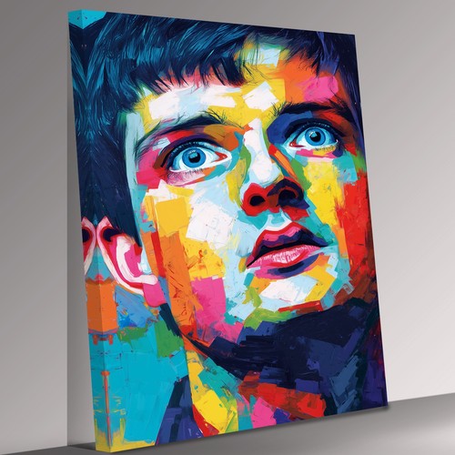 Ian curtis icon abstract - ian,