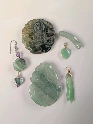 Lot vintage jade - lot, 14k