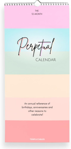 Perpetual wall calendar for - perpetual,