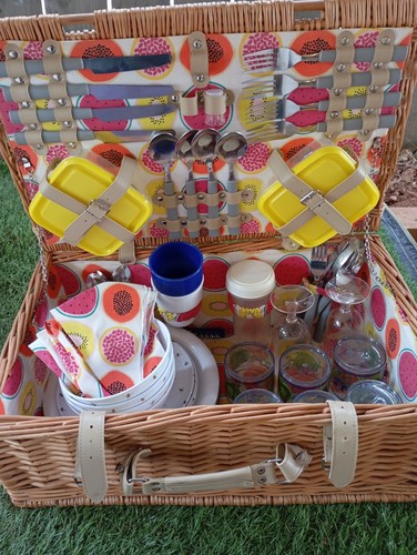 Wicker picnic basket set for - picnic,