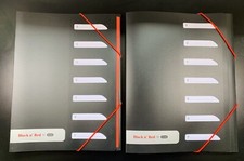 Elba Black n Red A4 7 Multipart Divider File Organiser x2 Office Stationery