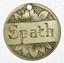 Victoria Silver Sixpence Engraved 'Spath' Love token, Lucky Charm