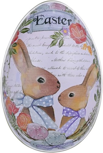 Medium easter egg shaped tin - shaped,