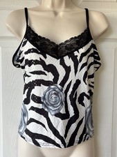 Vintage Y2K Floral New Look Vest With Lace Trim Size 14 Will Fit Size 10-12