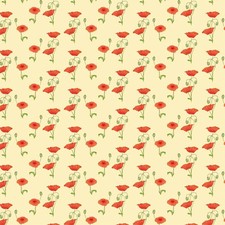 Dolls House Wallpaper Red Poppy Interior Paper Miniature 1:12th Scale JASPERS