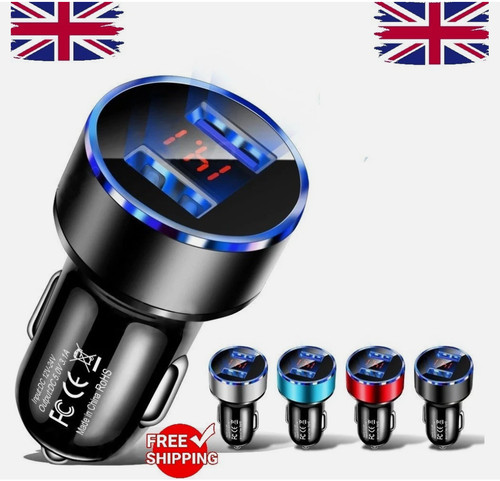 Dual usb fast car charger - dual,