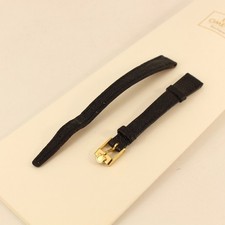 GENUINE OMEGA WATCH STRAP VINTAGE LEATHER BLACK 11MM WITH BUCKLE 8MM