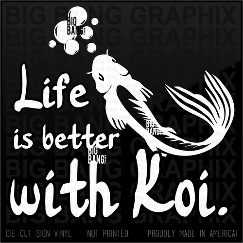 Koi fish vinyl - koi, sticker