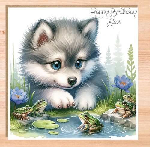 Wolf personalised birthday - wolf,