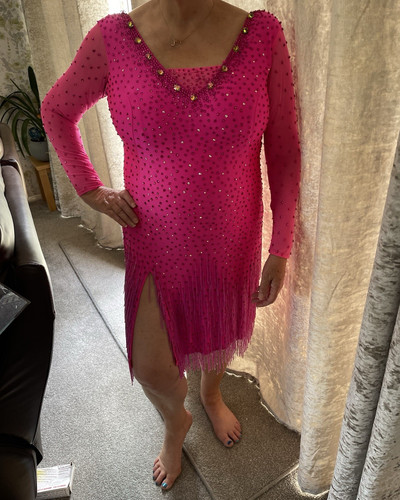 Pink ballroom latin dress with - pink,