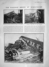 Old Antique Print 1907 Railway