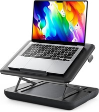 SAIJI Adjustable Laptop Tray with Cushion,Bed Sofa Lap Desk for Notebook up 15.6
