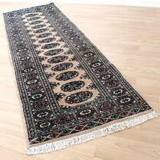 Traditional Bokhara 100% Pure Wool Rug Runner Hand Woven in Pakistan 60 x 180cm
