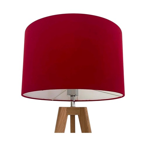 Lampshade bright red - red, velvet