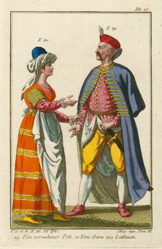 Poland lithuania folk costume - poland,