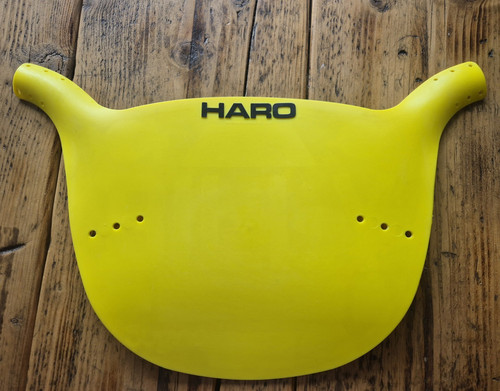 Haro yellow bmx number plate - haro,